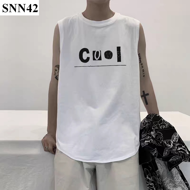 Áo ba lỗ in họa tiết chữ cool cực hot - snn42