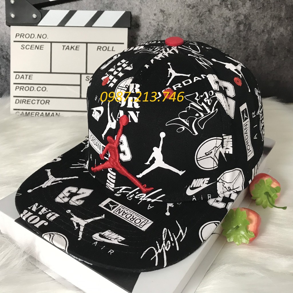 Nón nam jodan họa tiết độc lạ, 2 màu.