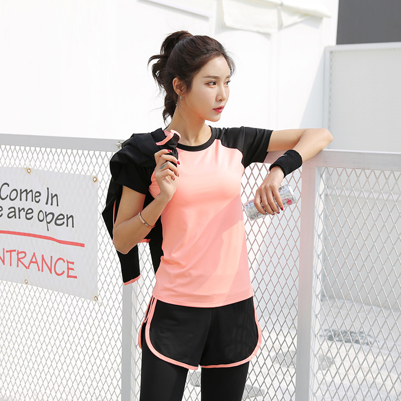 [HCM]Bộ Quần Áo Tập Gym Yoga Thể Dục Nữ Hàng Cao Cấp - Set Quần Dài + Áo Tay Ngắn