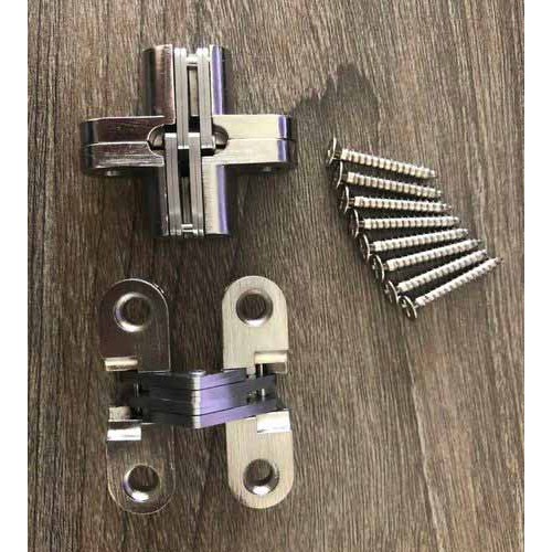 [HCM]1 Cặp Bản Lề Chữ Thập Lắp Âm Hợp Kim Thép Không Gỉ