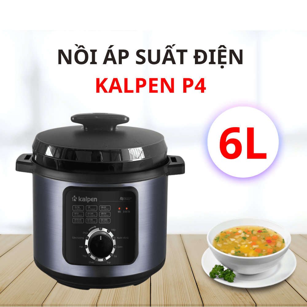 Nồi áp suất điện Kalpen P4 dung tích 6L bảo hành 24 tháng