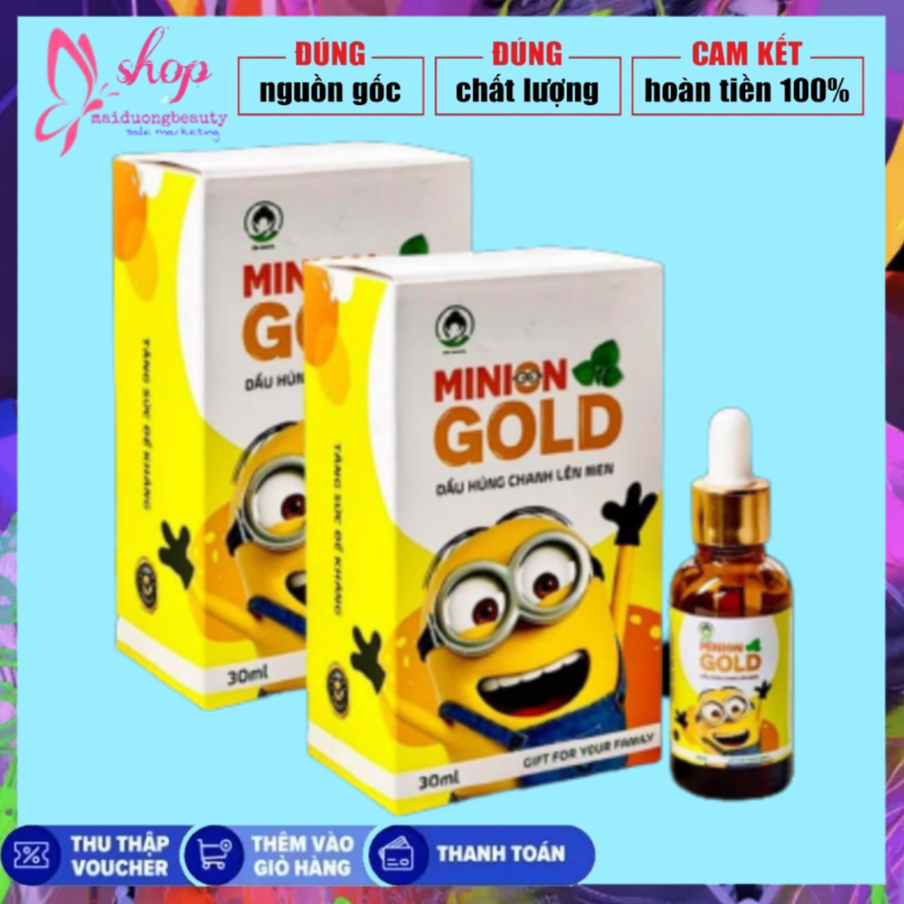 (combo2) Tinh dầu húng chanh Minion 30ml Chăm sóc sức khỏe cho trẻ Vitamin Mẹ & Bé Đồ dùng cho bé Chăm sóc cơ thể bé [ Chính hãng] Tinh dầu húng chanh Minion Trẻ sơ sinh và Trẻ nhỏ