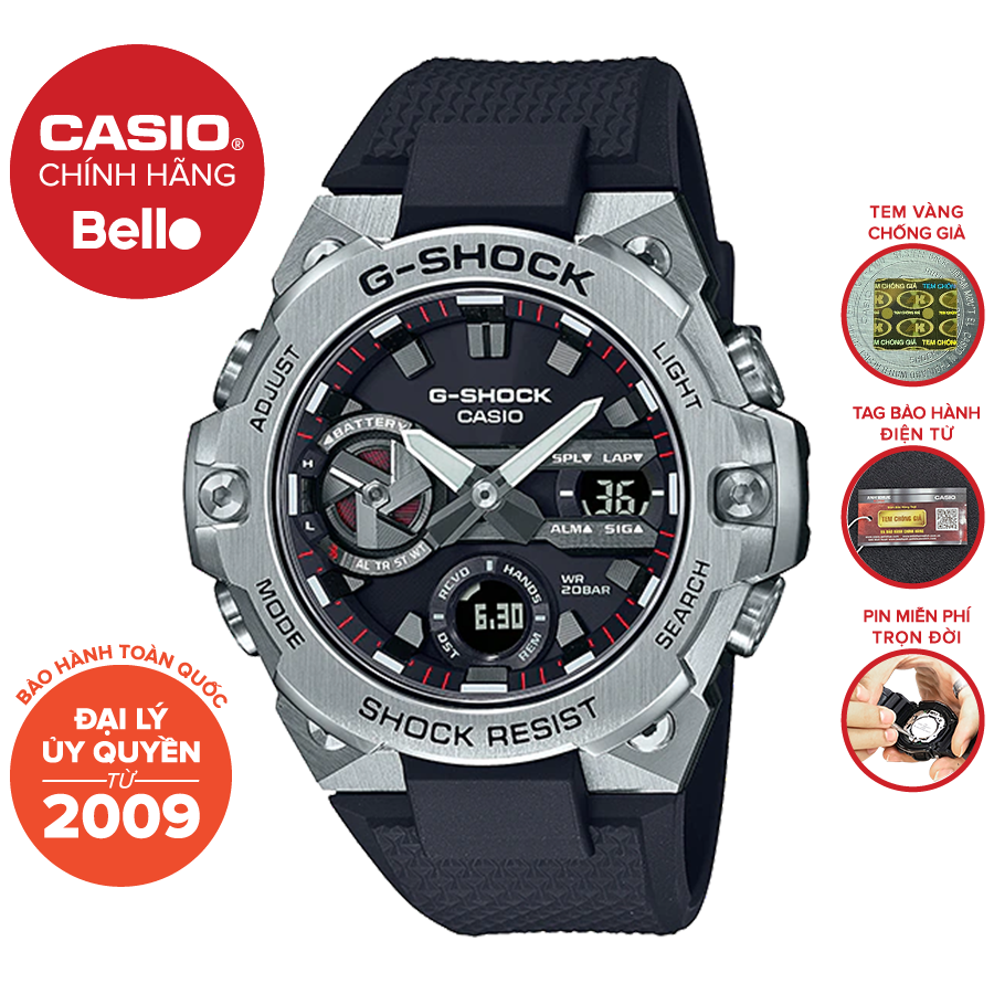 Đồng hồ Nam Dây nhựa G-Shock GST-B400-1ADR chính hãng bảo hành 5 năm Pin trọn đời