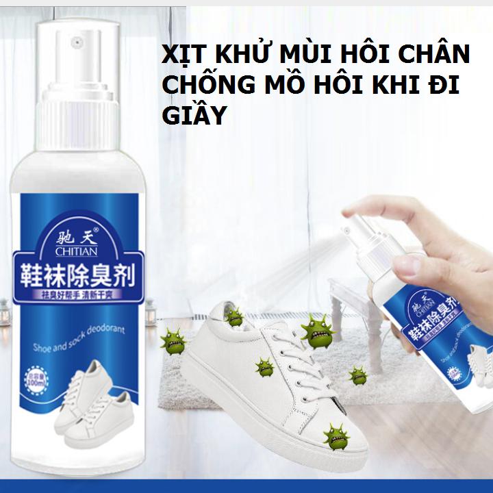 Chai xịt khử mùi giày dép túi xách CHITIAN 100ml chai xịt khử mùi