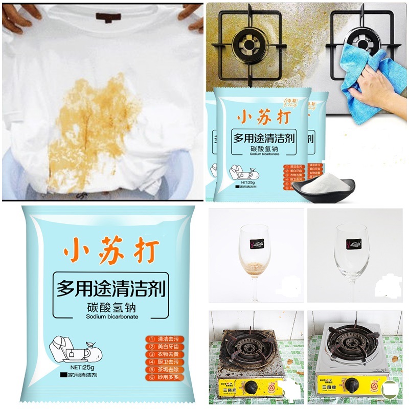 Set 5 Gói Bột tẩy trắng baking soda 25g