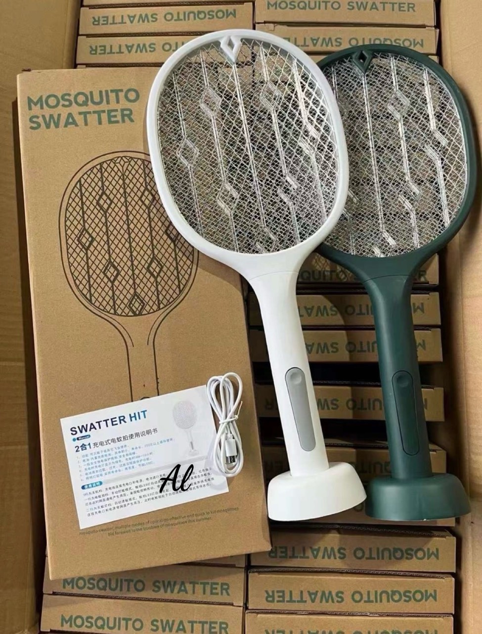 Vợt Bắt Muỗi Điện Quang Thông Minh, Máy Bắt Muỗi Tự Động Sạc Pin -USB Có Ánh Sáng Xanh Tím Kiêm Đèn Ngủ 2 Lớp Chống Giật An Toàn