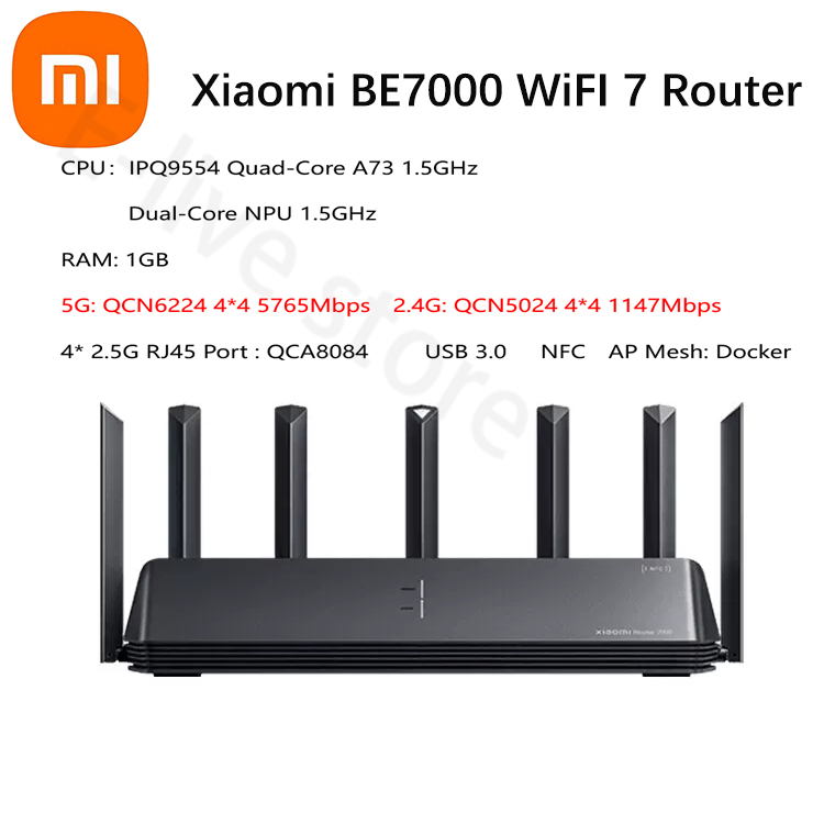 Xiaomi WIFI 7 Router BE7000 BE3600 BE5000 BE6500 BE6500 Pro