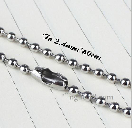 Dây chuyền nữ kiểu bi inox không đen không gỉ 2.4mm siêu cute