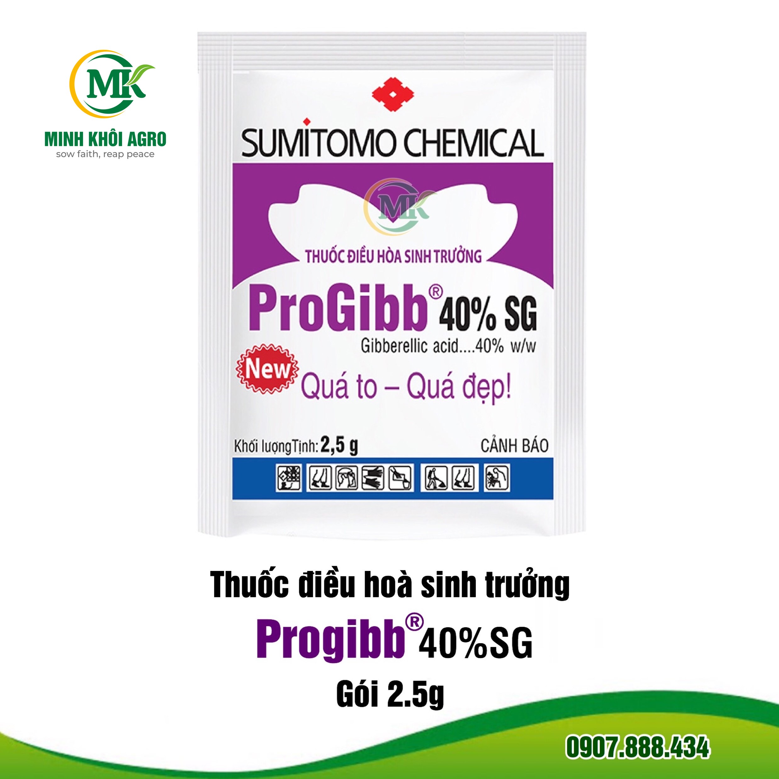 Thuốc điều hòa sinh trưởng Progibb 40%SG | Ga3 cốm chính hiệu Sumitomo