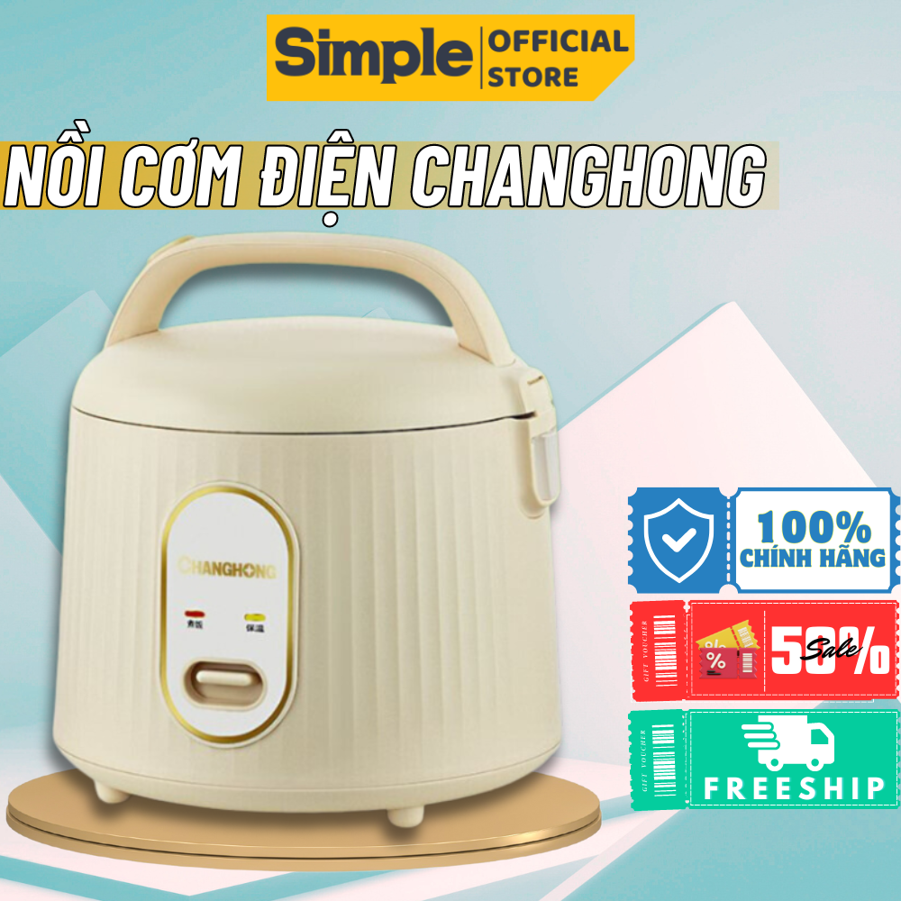 Nồi cơm điện mini dung tích 1.6L, nồi nấu cơm hầm cháo nấu súp 1-2 người ăn siêu tiện lợi