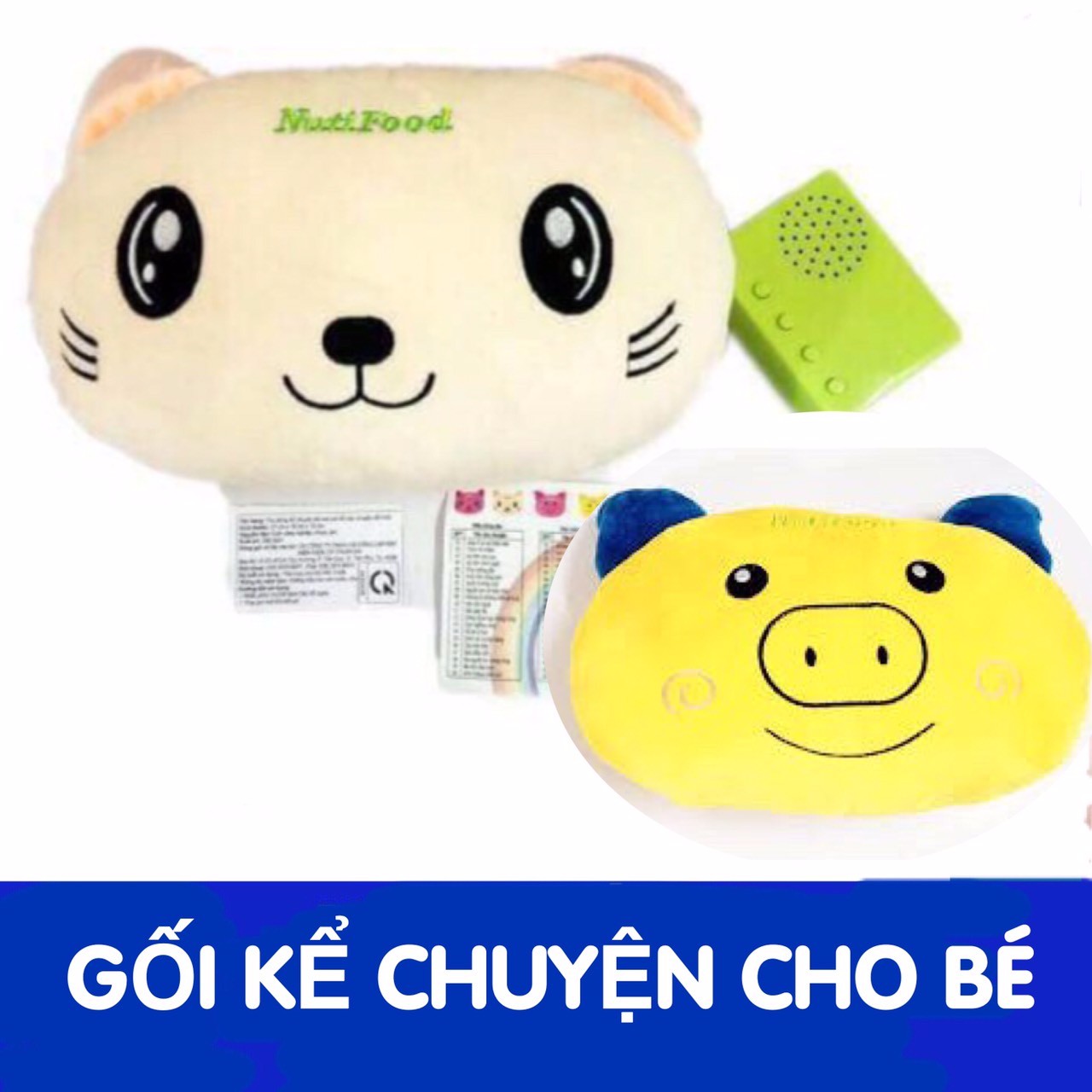 Gối ôm Mèo bông kể chuyện cổ tích cho bé yêu