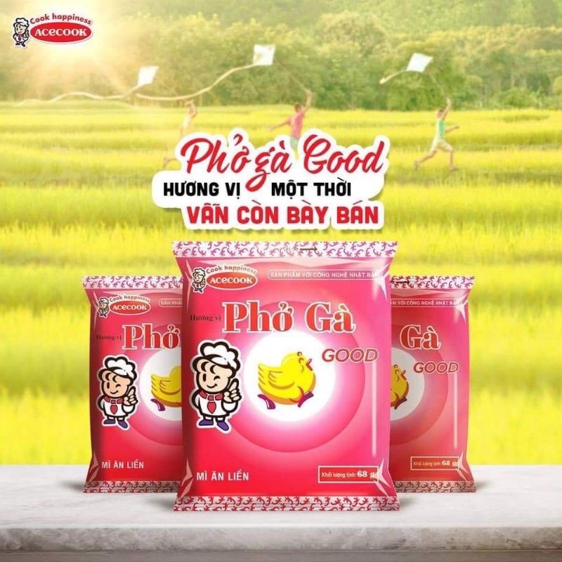 1 gói mì sợi phở hương vị phở gà/ bò Good Acecook 68g
