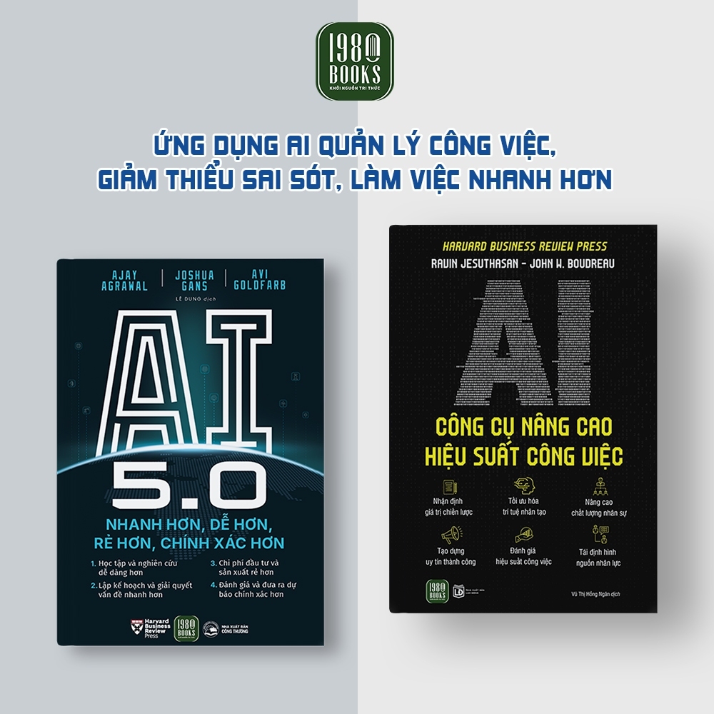 Combo 2c sổ tay - AI 5.0 và AI Công cụ nâng cao hiệu suất công việc
