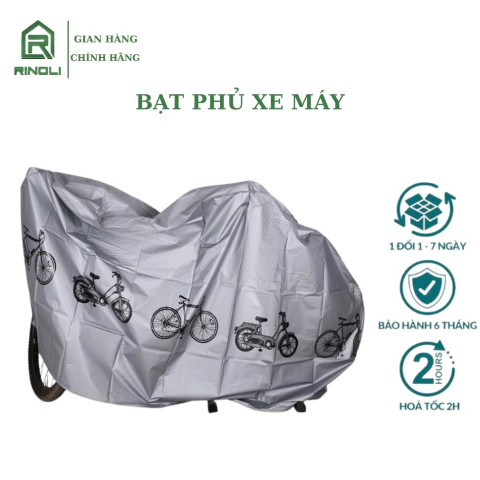 Bạt phủ xe máy chống mưa, nắng, bụi bẩn chất lượng cao chống thấm tuyệt đối, bao trùm cả xe-rinoli