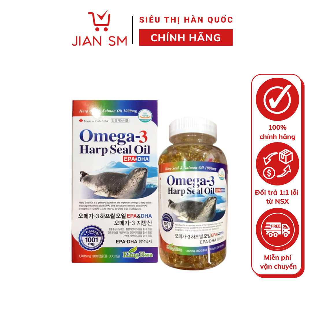 Tinh dầu hải cẩu bổ mắt hàn quốc new omega 3 harp seal oil