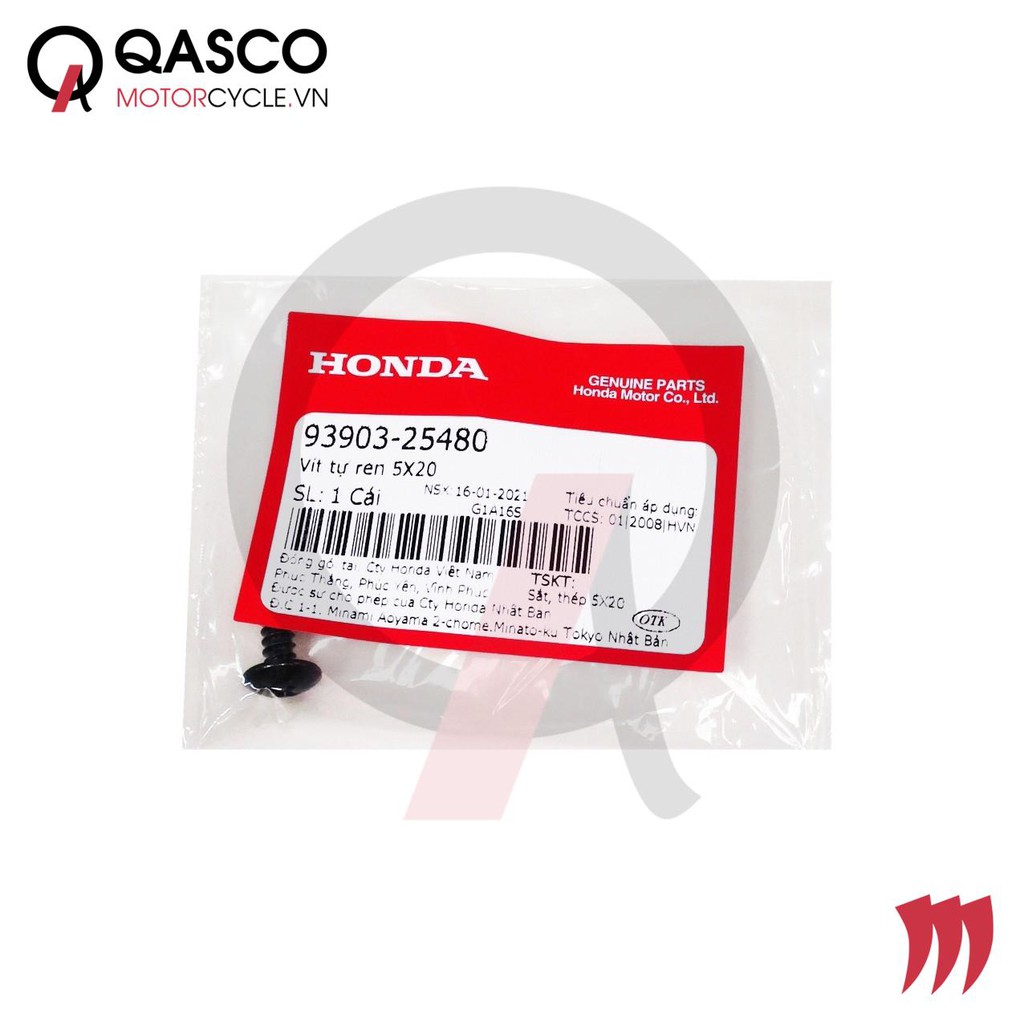 Vít tự ren honda 5x20 dùng chung nhiều xe qasco