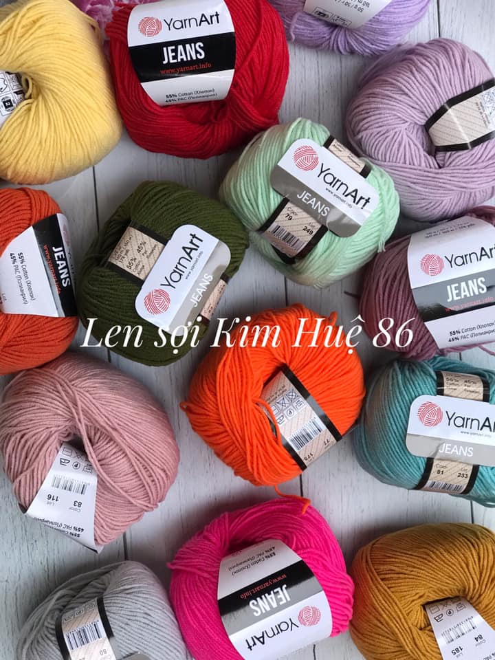Len Jeans YarnArt ( từ màu 65 đến màu 90)
