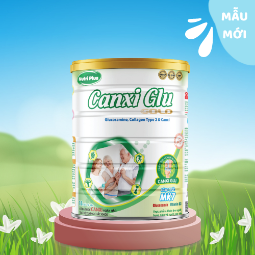 Sữa bột canxi glu dành cho người lớn tuổi, bổ sung canxi giúp xương chắc khỏe nutri plus gold 900g -2022