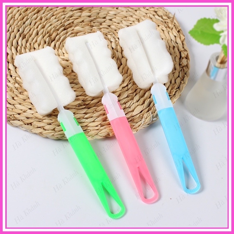 Dụng cụ cọ rửa bình sữa cho bé, cọ rửa bình sữa, cốc chén đầu mút xốp đa năng