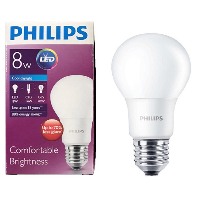 Bóng Led buld 8w E27 philips