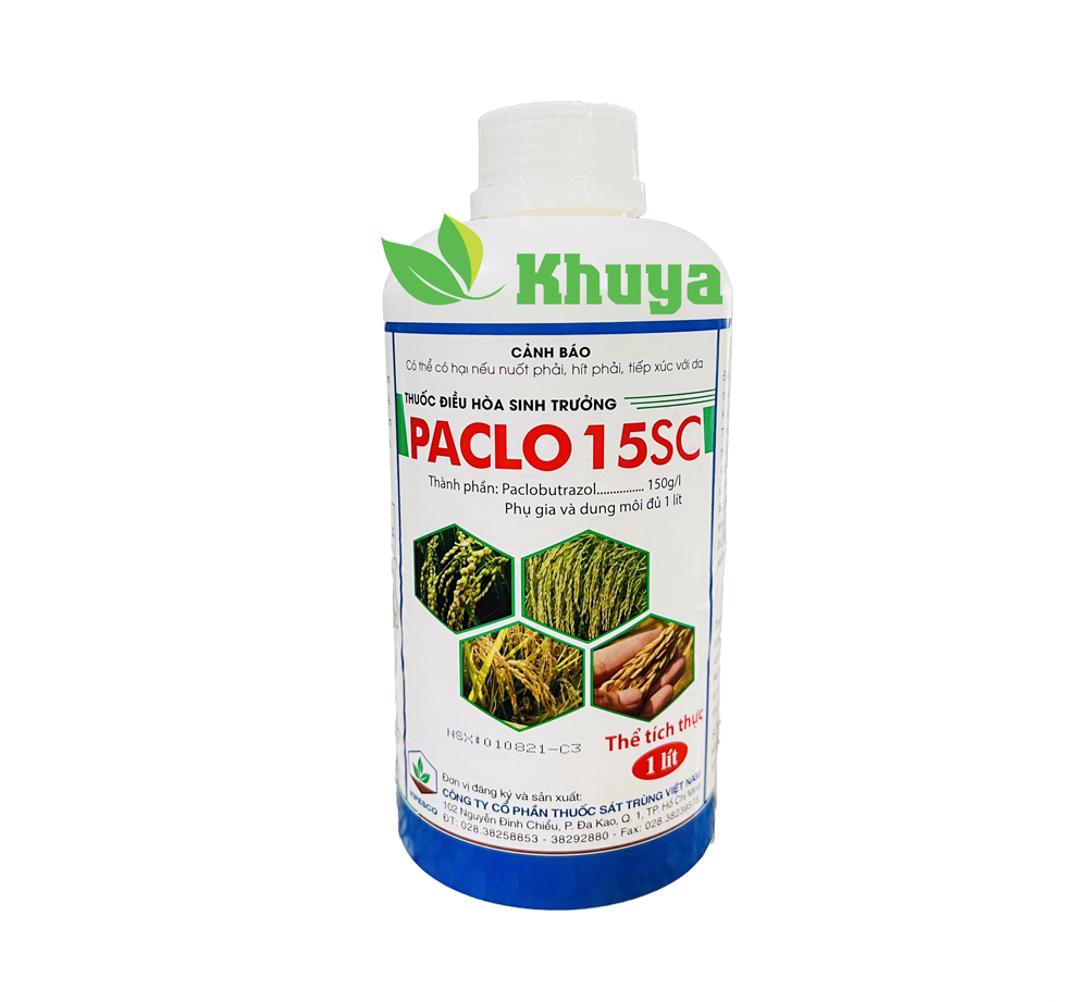 Điều hòa sinh trưởng Paclo 15SC 1 lít Ức chế và Phân hóa mầm hoa