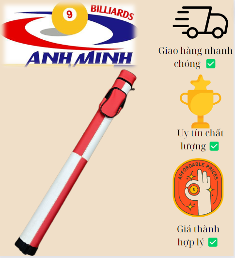 Bao cơ bida 2 ống color trắng đỏ 189k/c