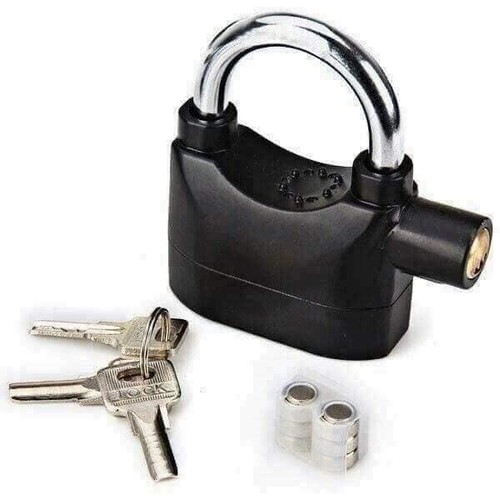 Ổ Khoá Chống Cắt Có Còi Báo Động - Ổ Khoá Chống Trộm Thông Minh - Khoá Đa Năng Cho Nhà Cửa và Xe Cộ - Khóa chống trộm có còi báo động (Dùng Pin phát âm thanh hú), Ổ khóa có còi báo động chống trộm - Có còi báo động - Yên Hoàng Shop