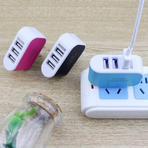 Combo 02 củ sạc điện thoại đa năng 3 cổng sạc USB