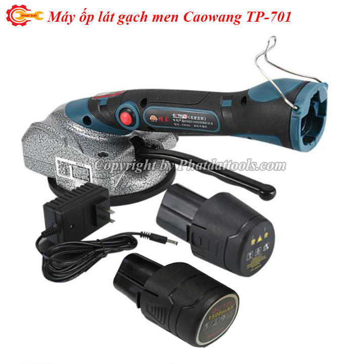 Máy ốp rung gạch Caowang TP701 có 2 chức năng đầm+hít gạch tiện dụng
