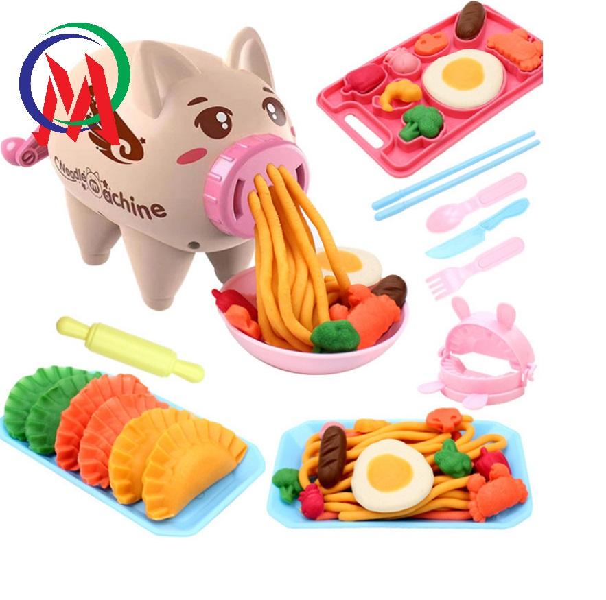 Đồ chơi đất nặn làm bún hình chú heo