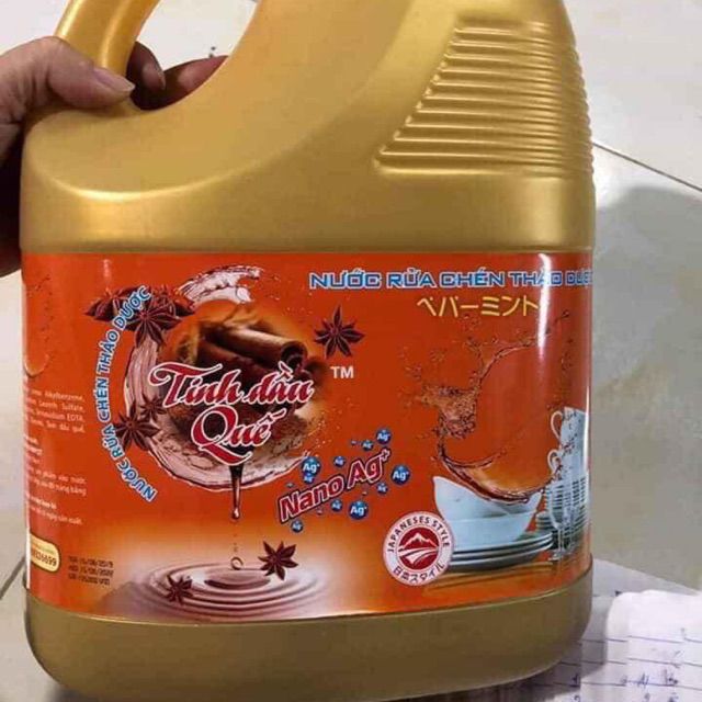 Nước rửa chén hương quế 3.2 lít