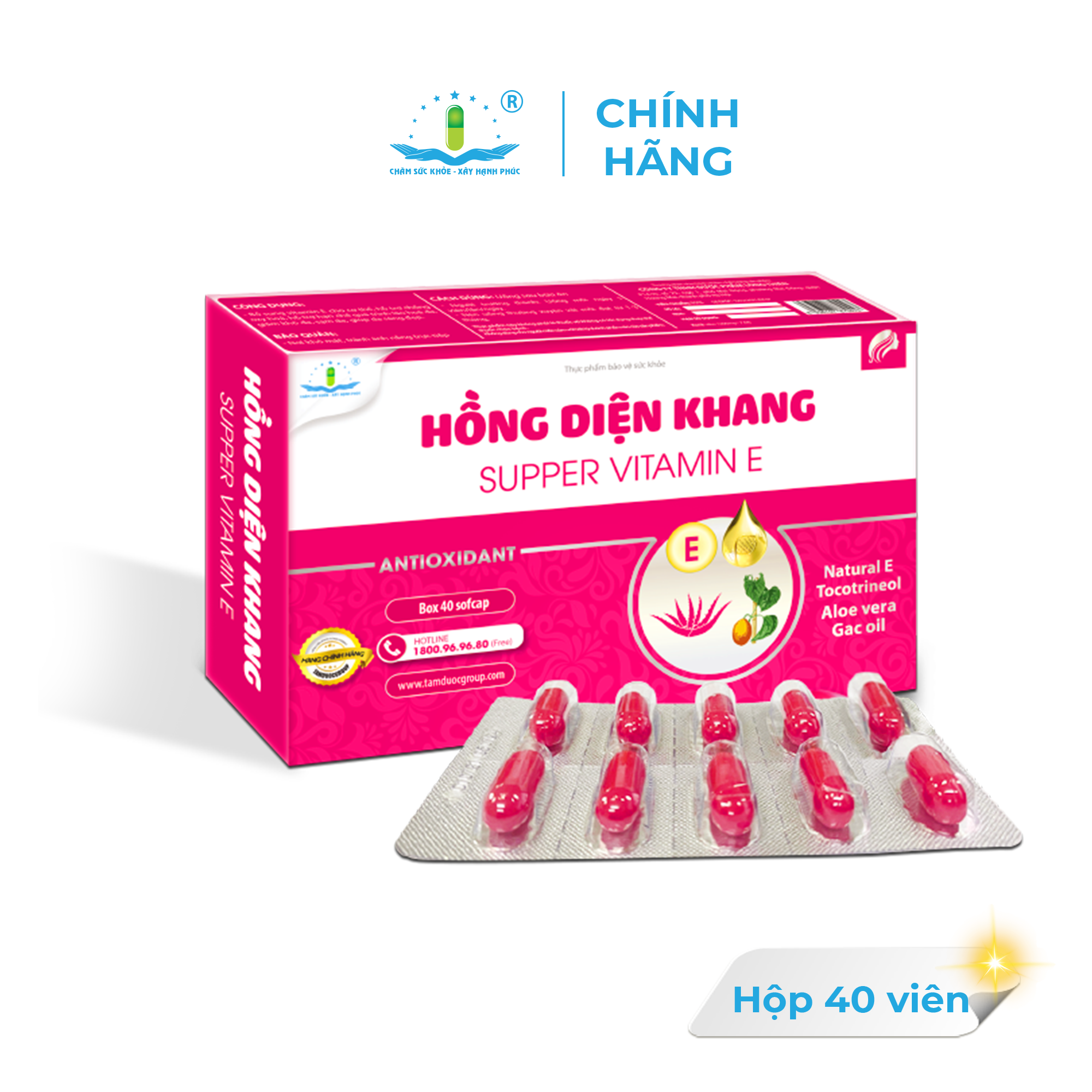 HỒNG DIỆN KHANG SUPPER VITAMIN EBổ Sung Vitamin E, Ngăn Ngừa Lão Hoá