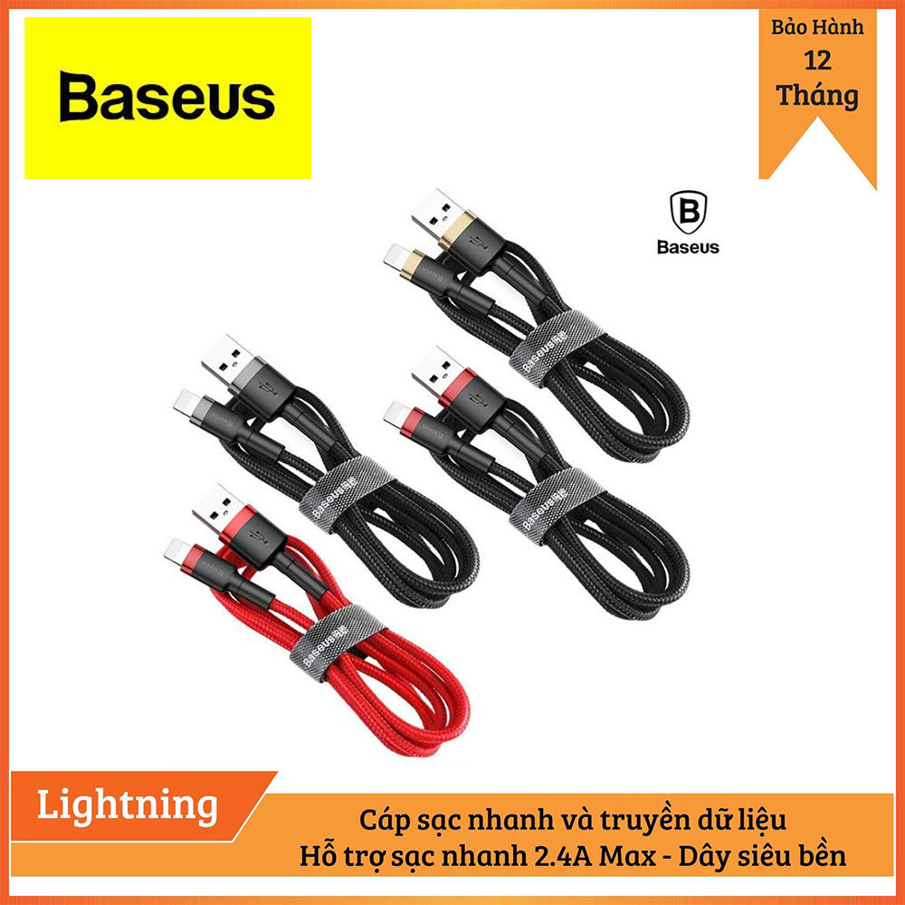 Dây sạc iphone BASEUS CLF - cáp sạc iphone lightning truyền dữ liệu tốc độ cao dài 0.5M 1M 2M cho iphone ipad