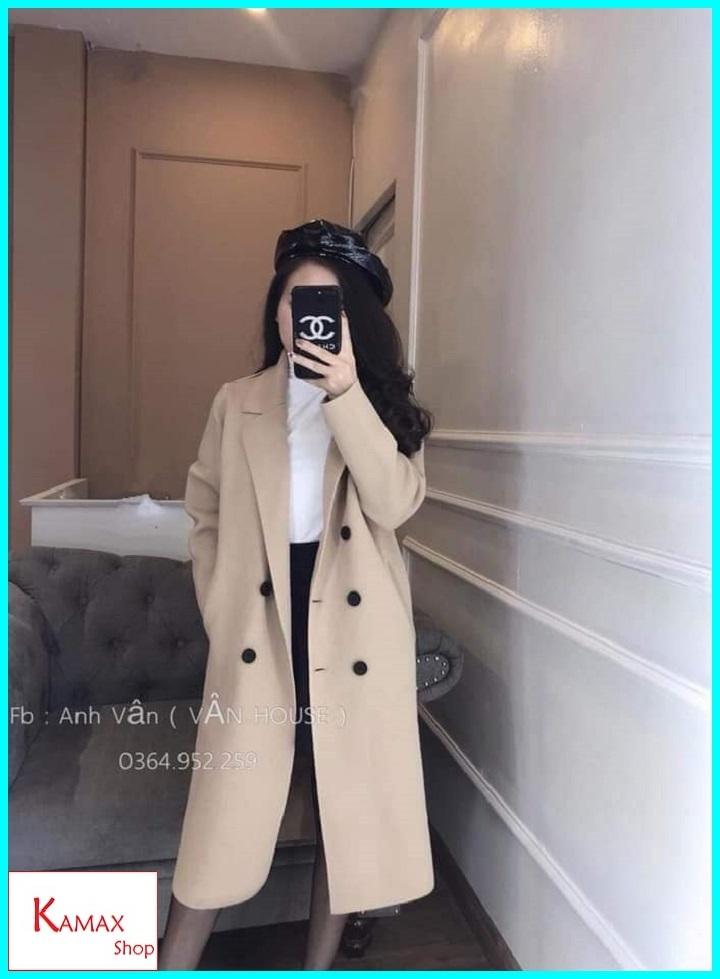 Áo dạ nữ ép , Áo dạ cao cấp dáng dài