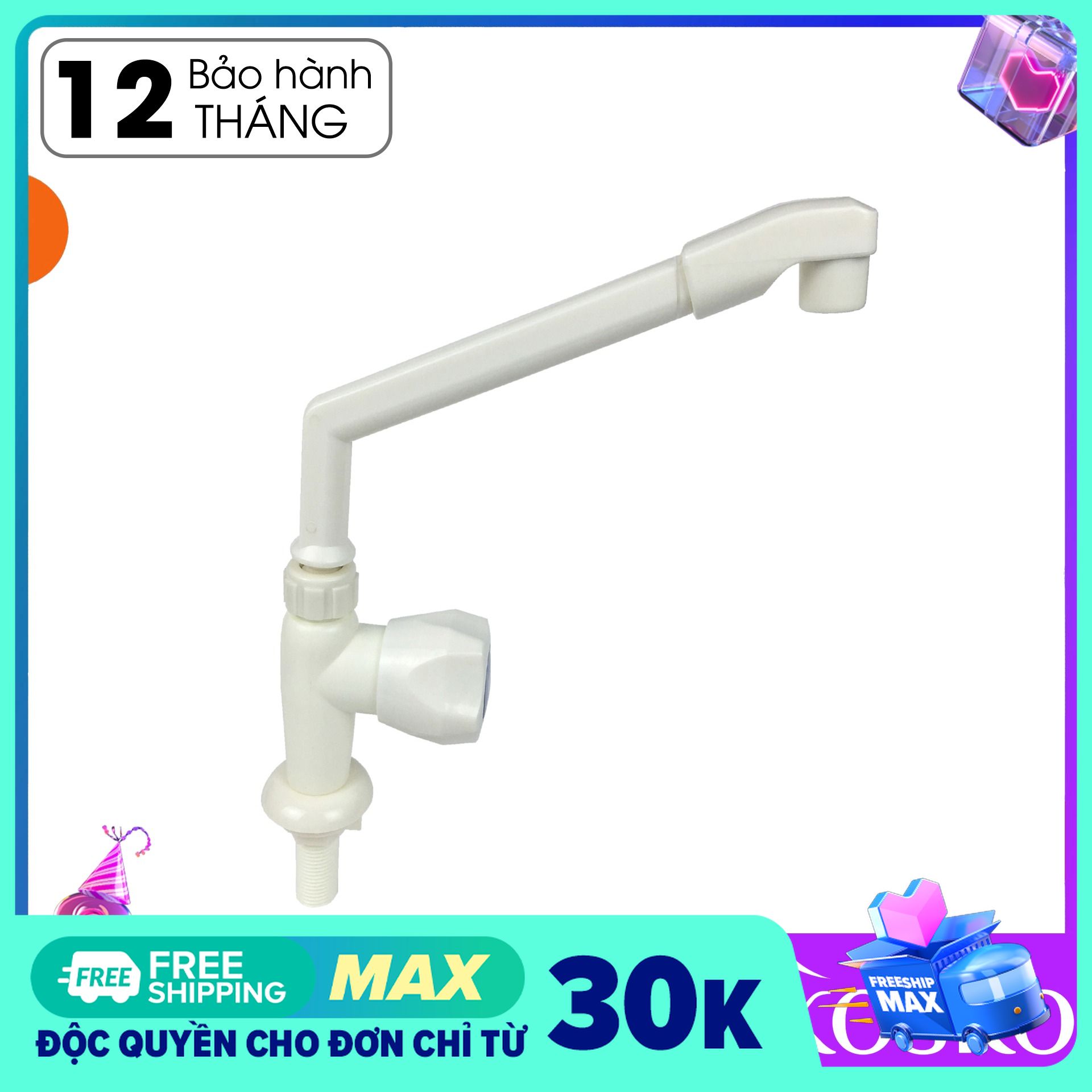 Vòi rửa bát chén Nhựa ABS lạnh gắn chậu xoay 360 độ (Bảo hành 12 tháng – 1 đổi 1 trong 7 ngày) Dễ dàng lắp đặt và sử dụng, không cần gọi thợ để lắp