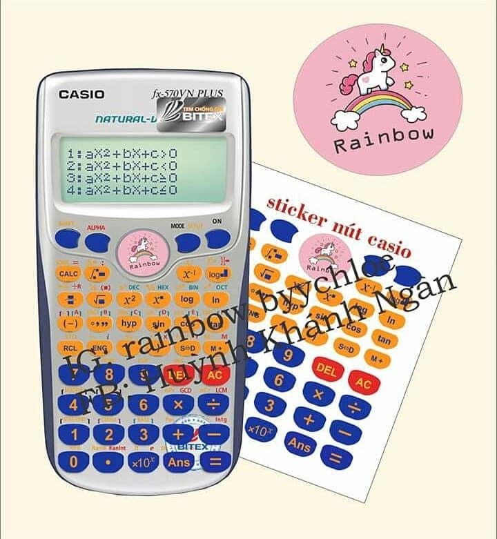 Sticker nút máy tính bỏ túi