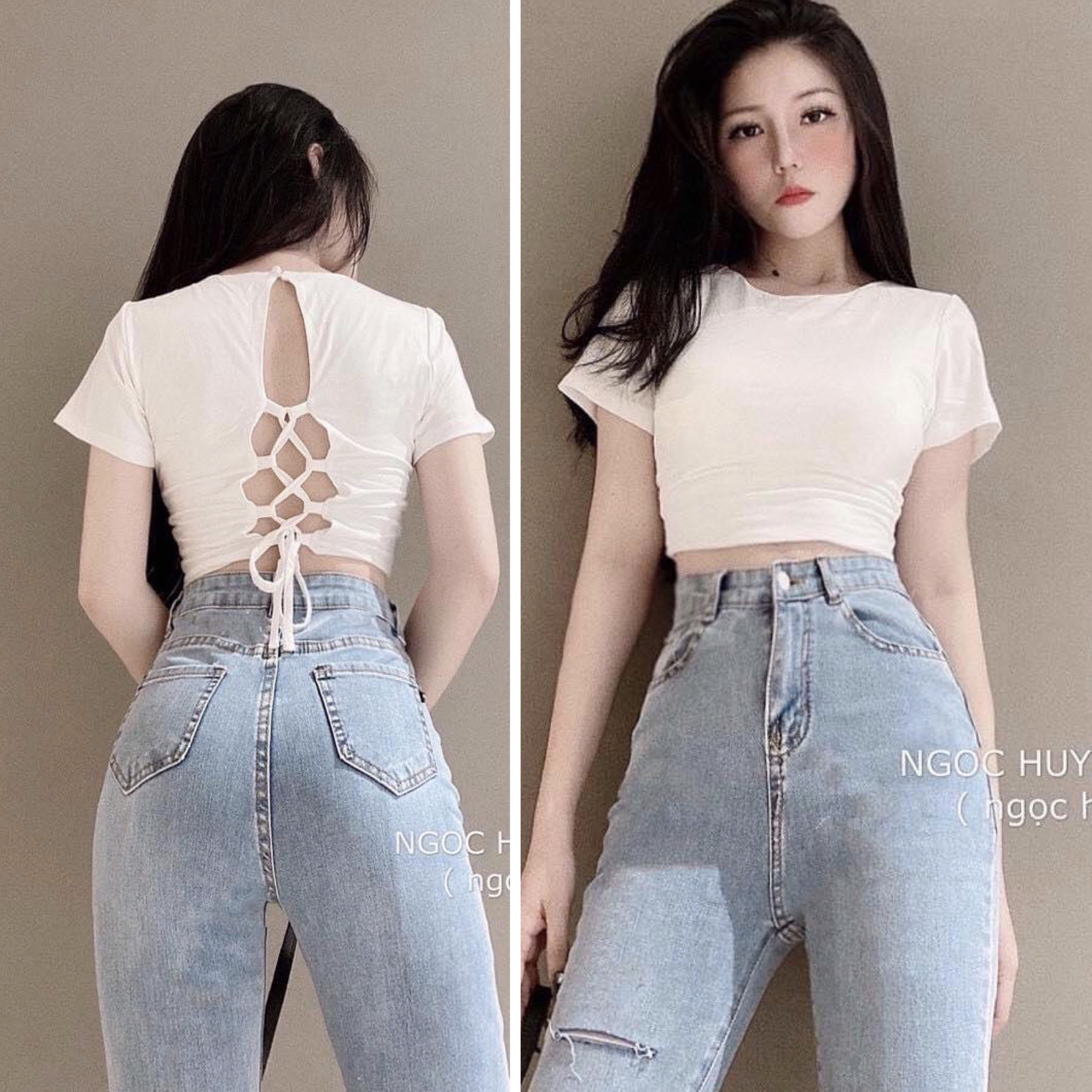 [ CÓ MÚT NGỰC ] Áo Thun Tay Cọc Đan Dây Sau Lưng, Áo Croptop Thun Borip Đan Dây Sau Lưng TT76