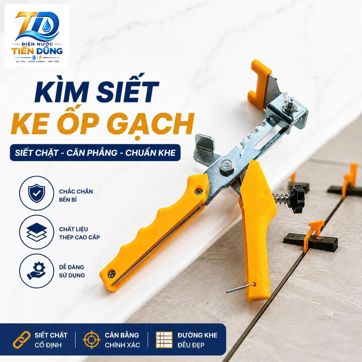 Kìm Siết Ke Ốp Gạch Cân Bằng Gạch Men – Dụng Cụ Siết Ke Chuyên Dụng, Điều Chỉnh Khe Gạch Chính Xác