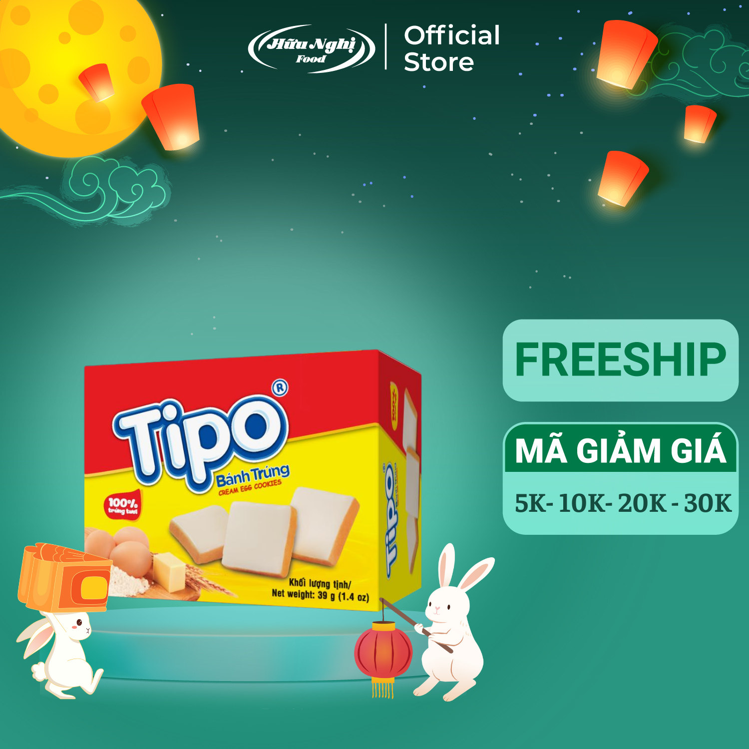Bánh tipo trứng nướng sữa 39g