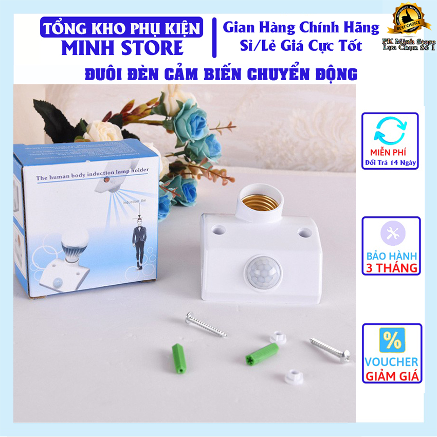 Đuôi đèn cảm ứng hồng ngoại, Cảm biến tự động bật tắt đèn khi có chuyển động