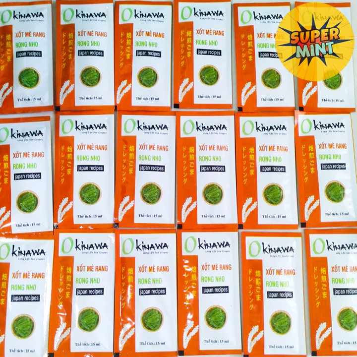 Nước Xốt mè rang đậm đặc Okinawa-Kewpie 15ml dùng chấm Rong nho, salad-Mua Rong nho tách nước được tặng nước xốt mè rang