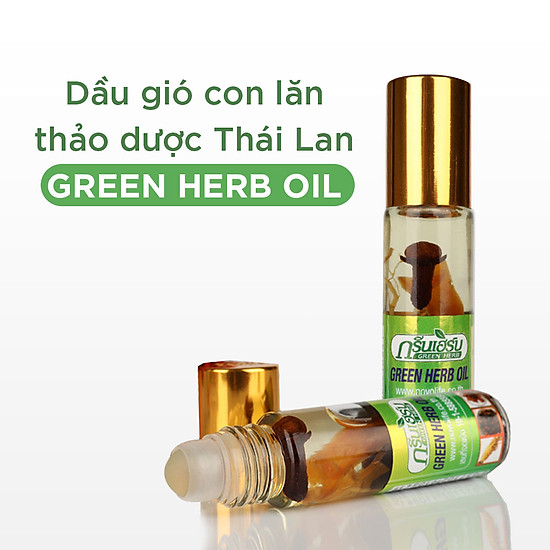 Dầu lăn thảo dược nhân sâm green herb oil thái lan - 8ml