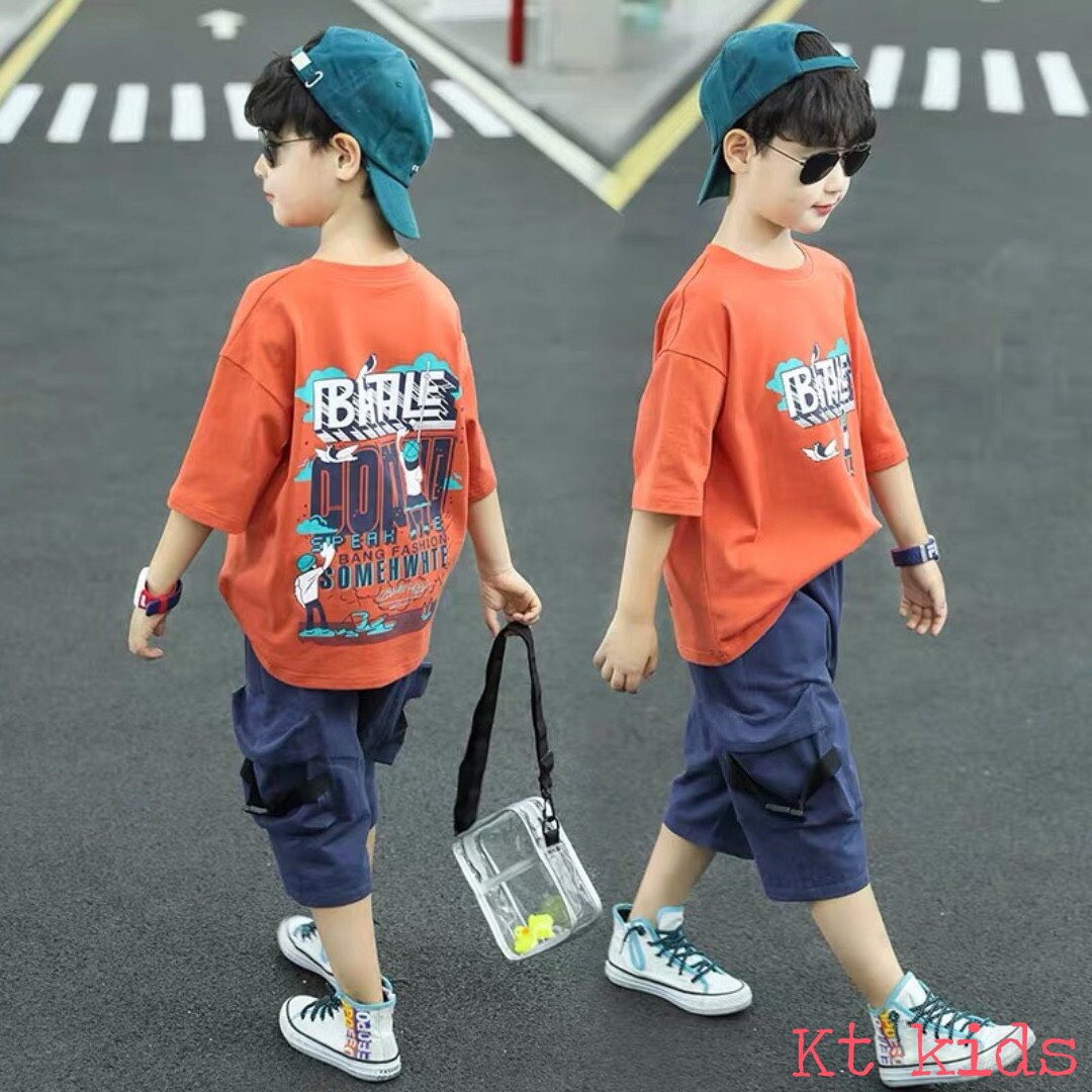 Set bộ bé trai quần lửng túi hộp cực chất cool ngầu cho hotboy