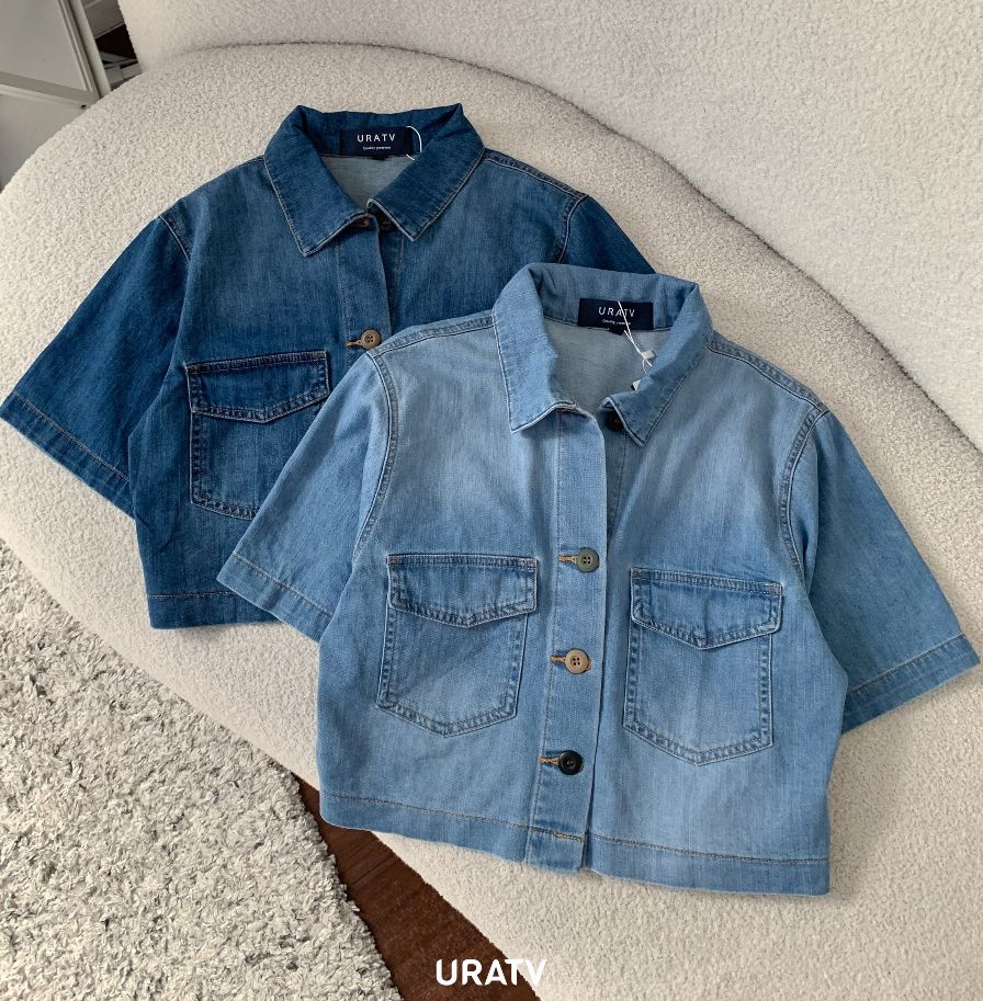 L Ảnh độc quyền Uratv l Áo sơ mi crop denim