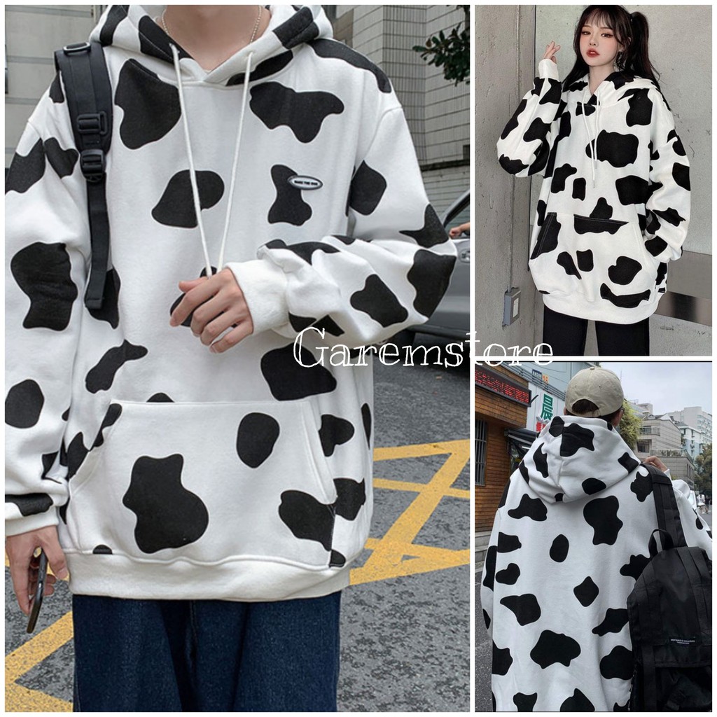 Áo Hoodie Loang Bò Sữa ( Fom Rộng Siêu Chất ) Nam Nữ Siêu Hot Nỉ Ngoại Thoáng Khí - Ấm Áp Thu Đồng