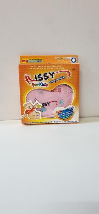 Combo 5 hộp khẩu trang sợi hoạt tính kissy cho bé