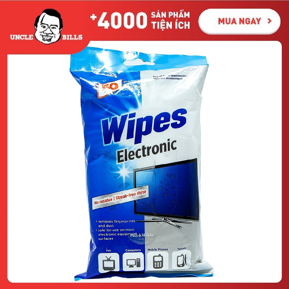 Bộ 50 khăn lau thiết bị điện tử ubl bc0402