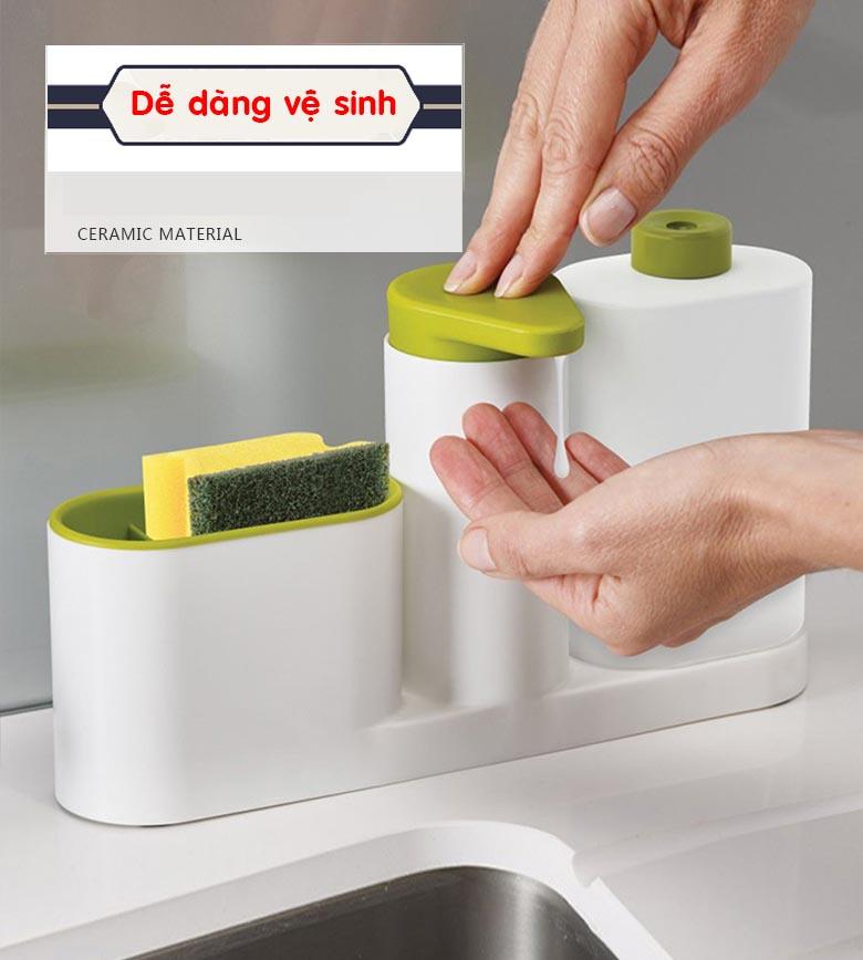 Phụ kiện phòng tắm, Phụ kiện nhà bếp, kệ để xà bông, nước rửa tay, tiết kiệm không gian, dễ dàng vệ sinh không lo dầu mỡ, chất liệu nhưa cao cấp dùng bền bỉ với thời gian