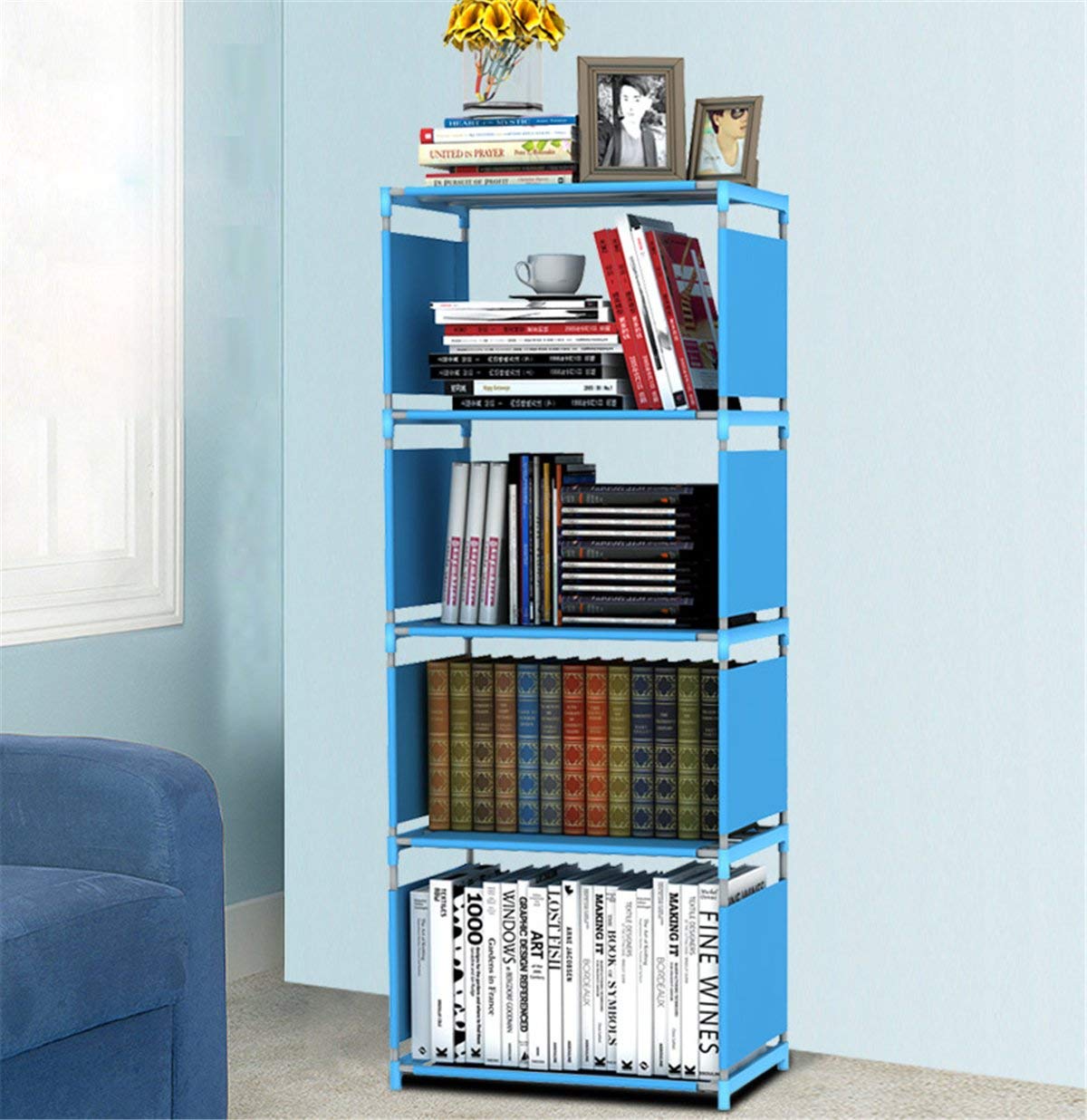 [GIÁ GỐC LÊN ĐẾN 200K] Kệ sách 5 tầng 4 ngăn lắp ráp tiện dụng [Siêu giảm giá trong 2 ngày]