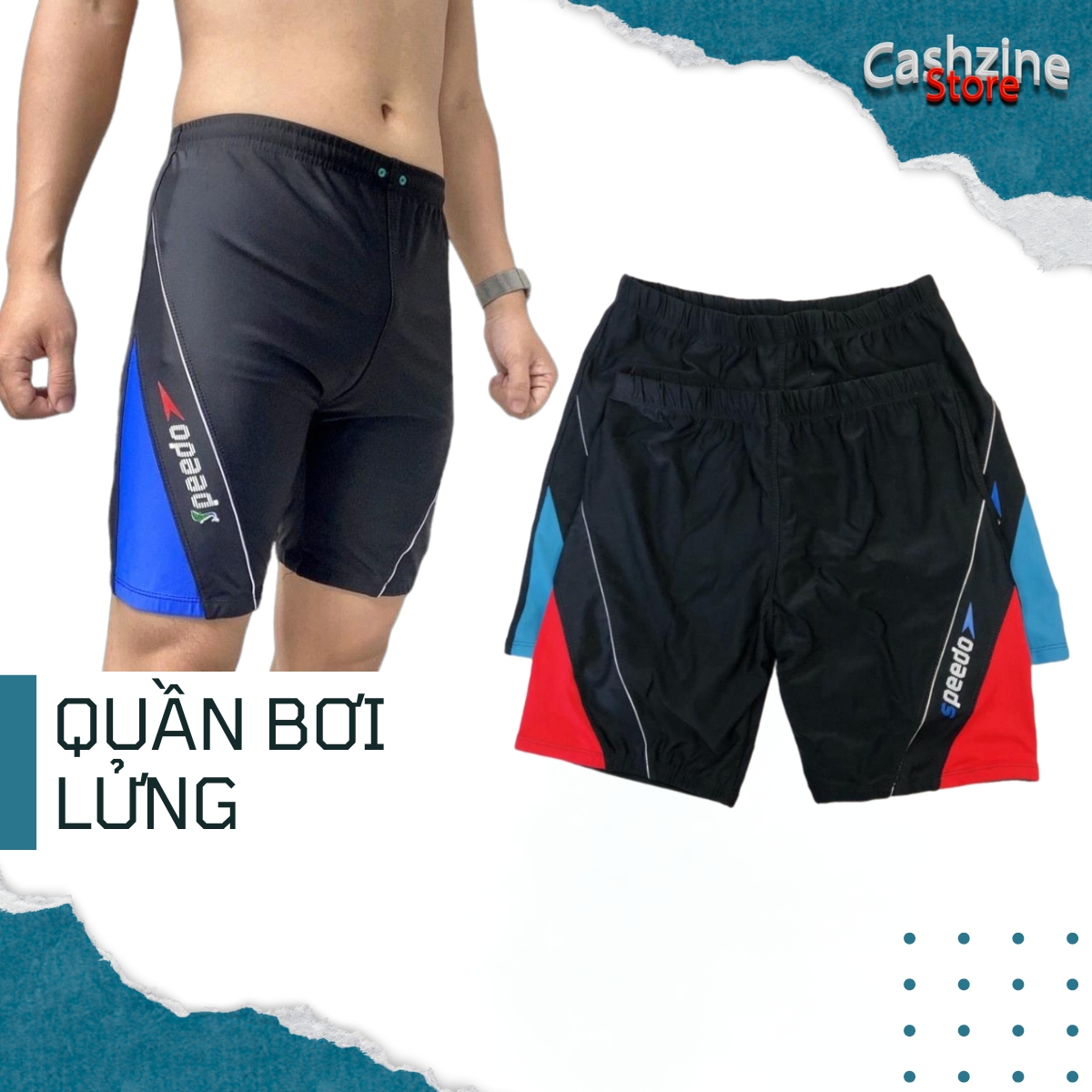 Đồ bơi, quần bơi nam SPEEDO lưng thun, vải co dãn 4 chiều năng động thoải mái (màu ngẫu nhiên)